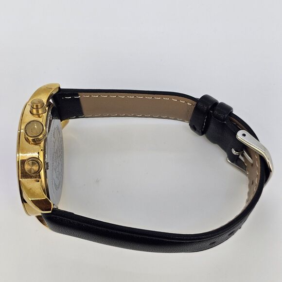 DIESEL Women Watch 40MM Black Dial New Black Leather Bands Up to 7.5" NewBattery - Picture 10 of 14